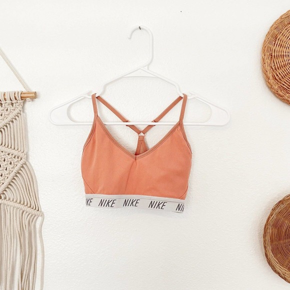 Nike Other - Nike Sports Bra Size Small Peach Pink Sporty Athletic Support Running